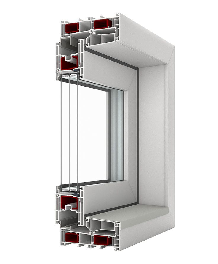 Profil Aluplast Smart-Slide NEO, przekrój bez wymiarów (strona producenta aluplast.com.pl, karta systemu Smart-slide NEO)