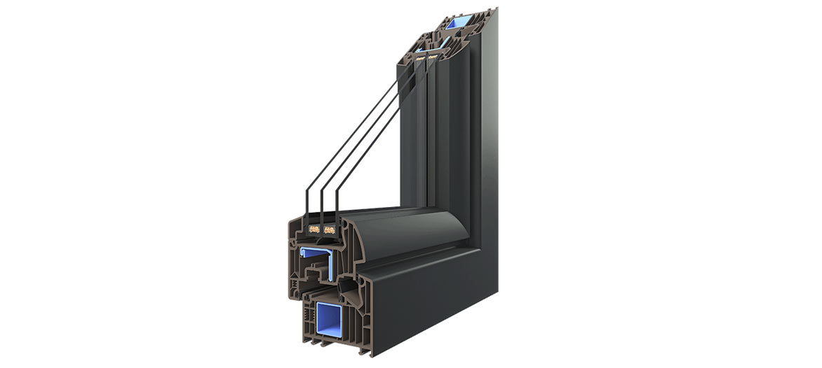 Oknoplast Winergetic Premium: przekrój systemu