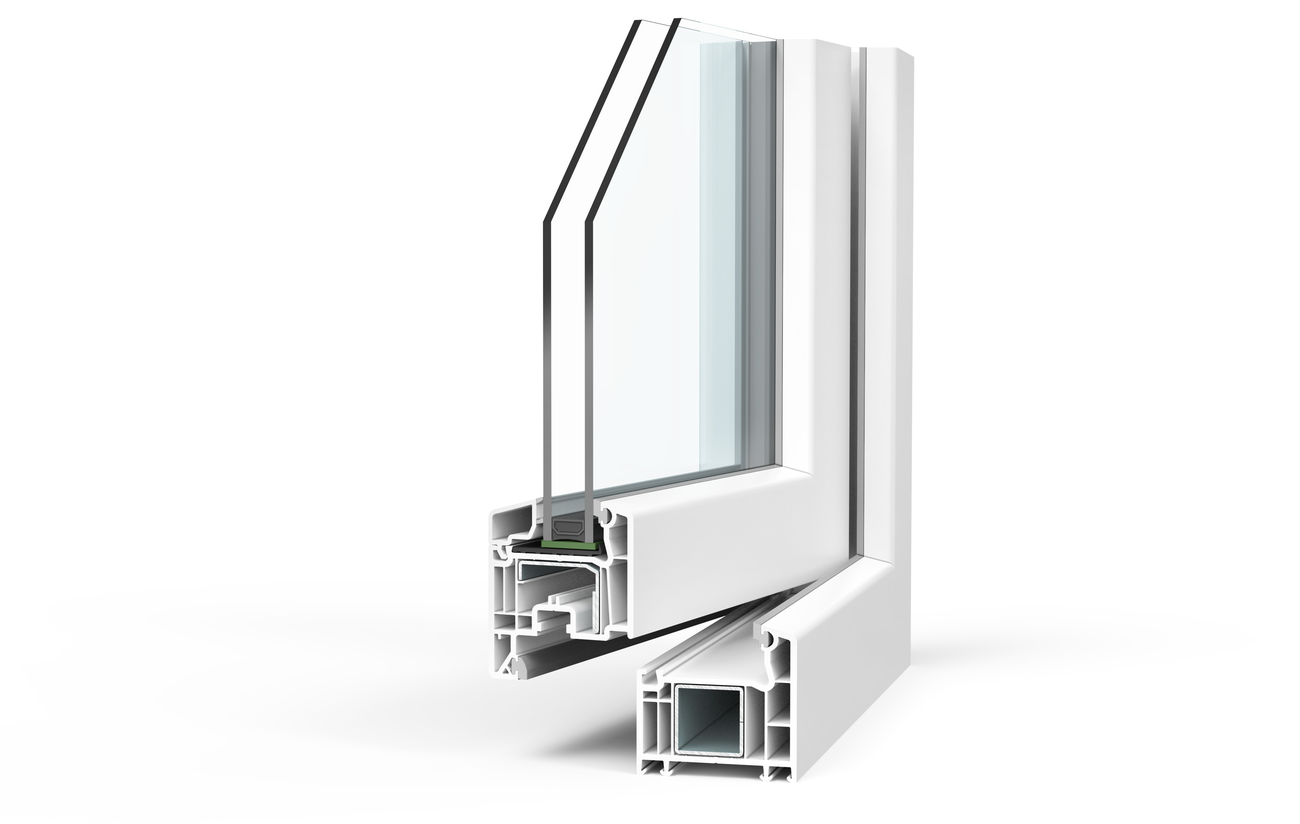 Veka Softline 70 AD: przekrój systemu