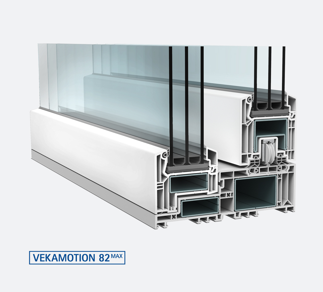 Veka Vekamotion 82 MAX: przekrój systemu
