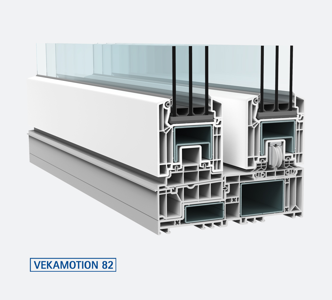 Veka Vekamotion 82: przekrój systemu
